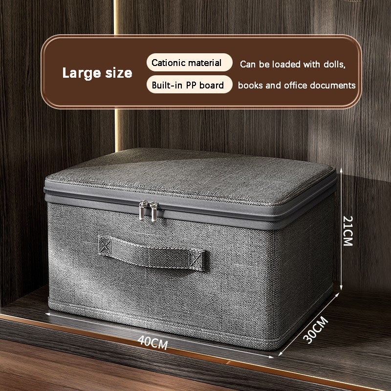 4PCS Boîte de rangement, grande boîte à vêtements 40 x 30 x 21 cm, boîte en tissu pliable avec couvercle - 5