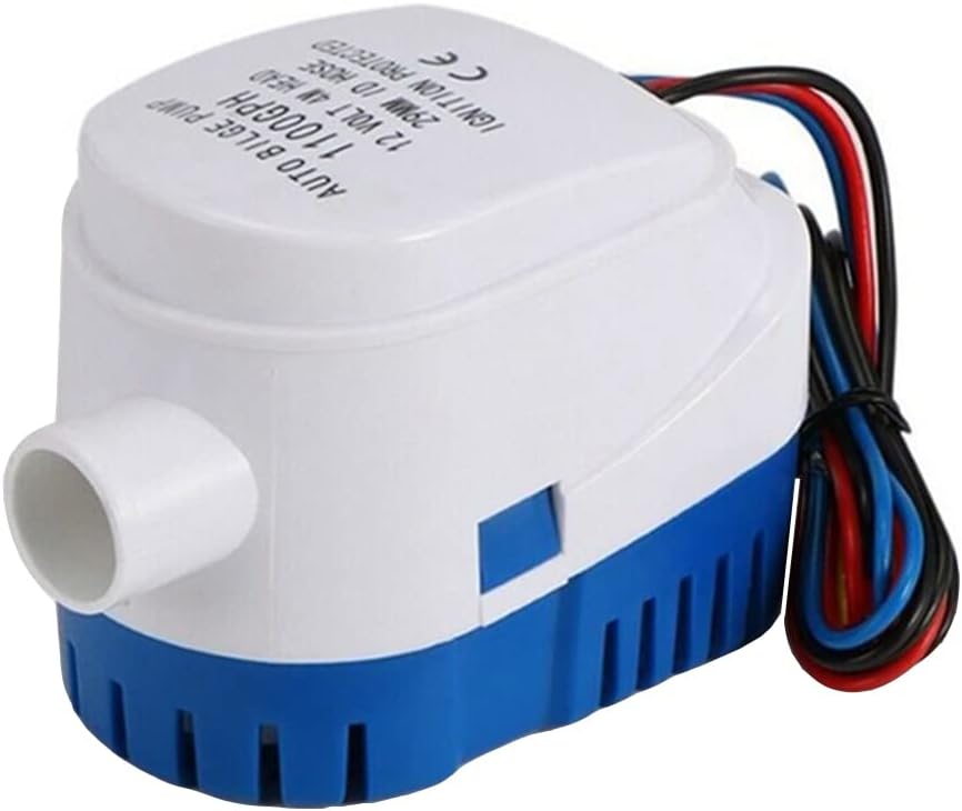 Pompa zenzowa do łodzi 12 V 1100 GPH, automatyczna zanurzeniowa pompa zenzowa do kampera morskiego z wyłącznikiem pływakowym