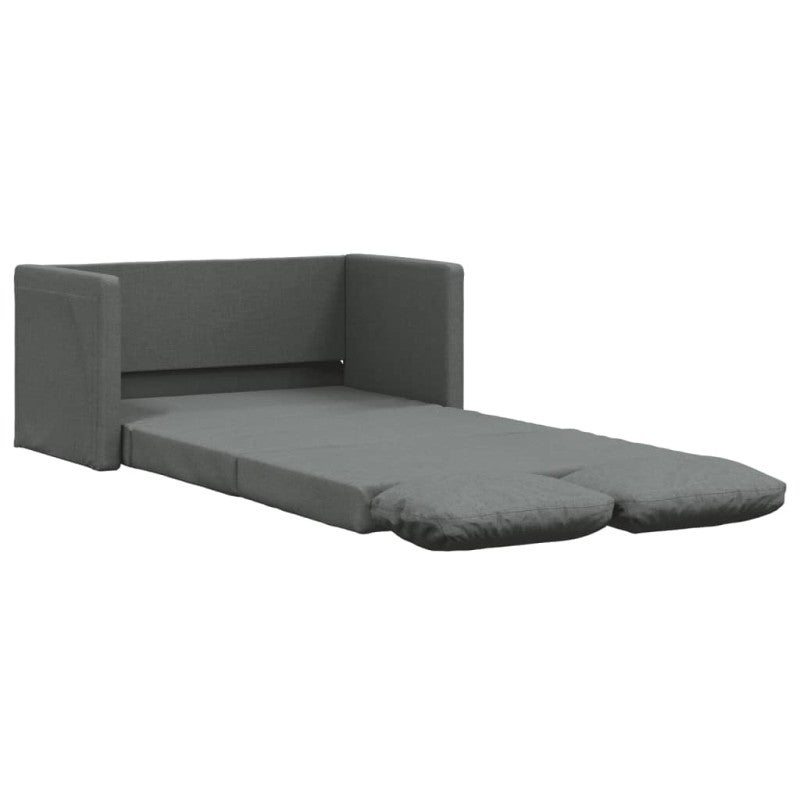 Canapé lit 2 en 1 gris foncé 112x174x55 cm tissu - 2