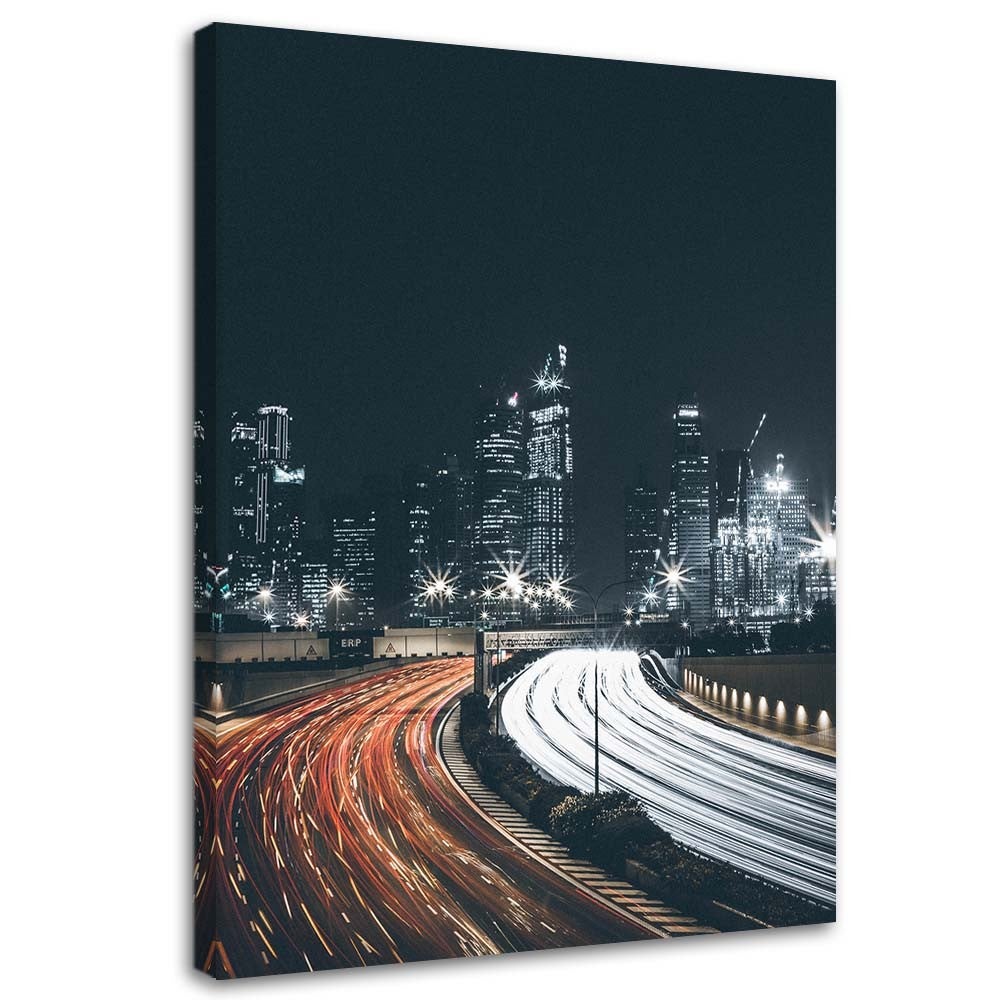 Obraz na płótnie, Miasto nocą 70x100