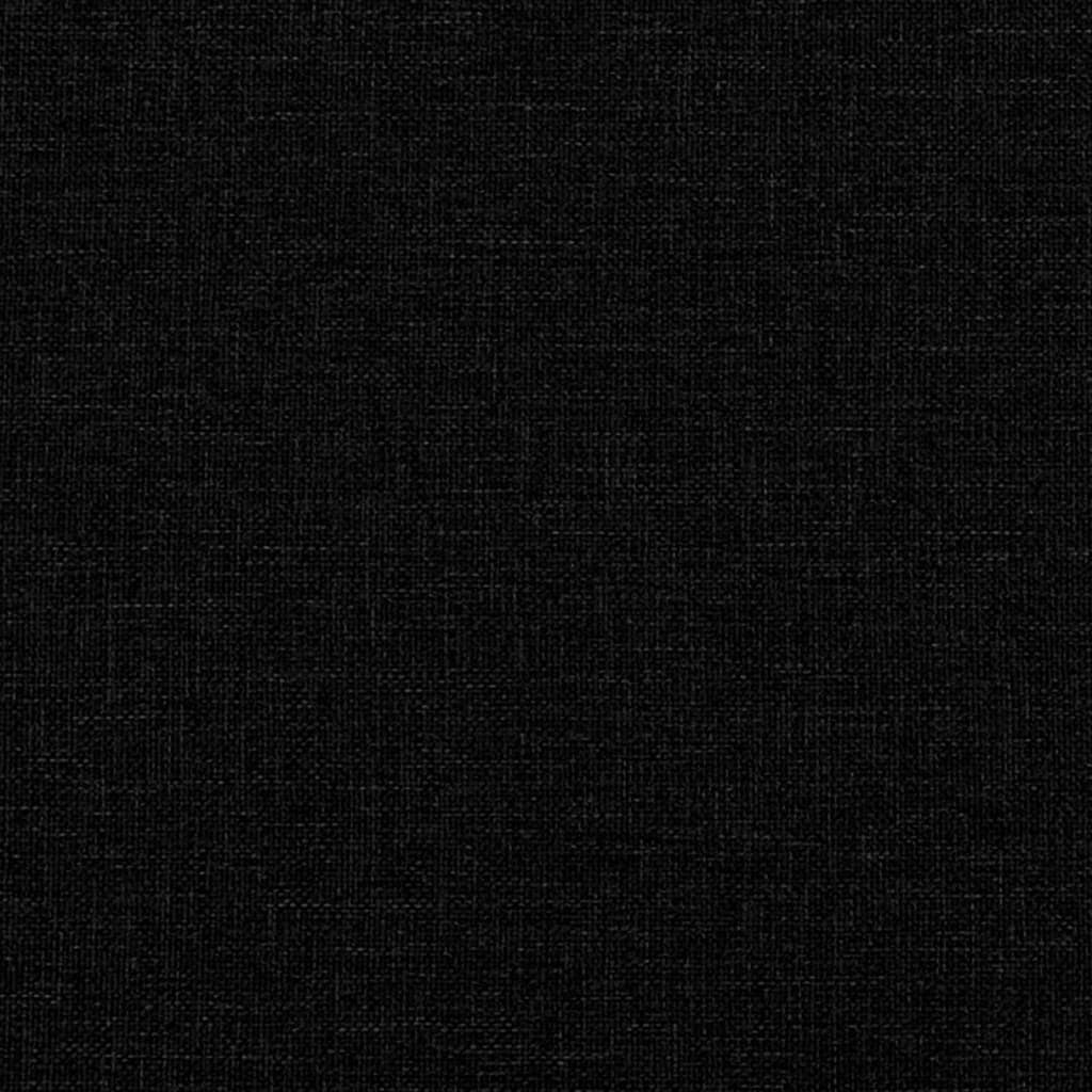 Canapé à 2 places Noir 140 cm Tissu - 6