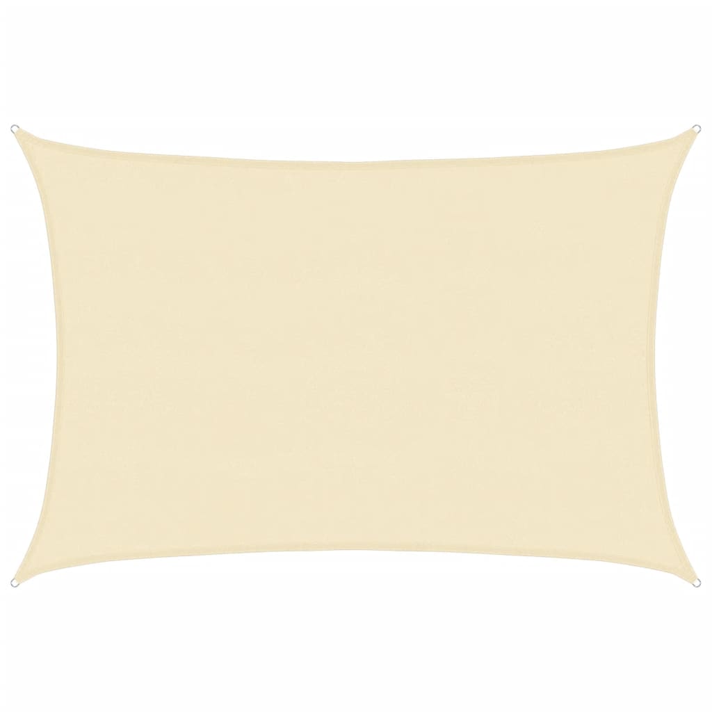 Żagiel przeciwsłoneczny 160 g/m² Kremowy 5 x 6 m HDPE