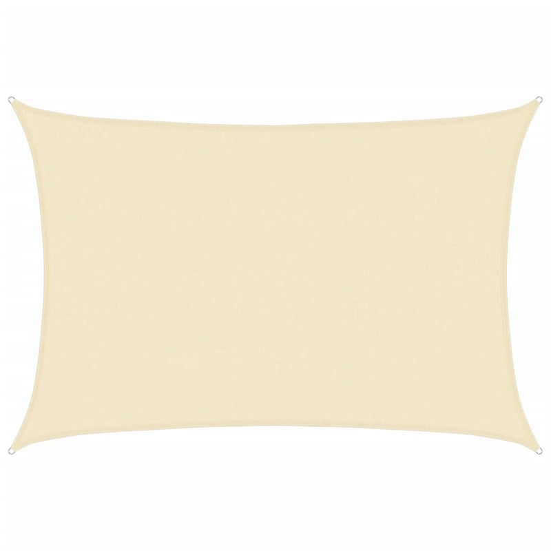 Żagiel przeciwsłoneczny 160 g/m² Kremowy 5 x 6 m HDPE