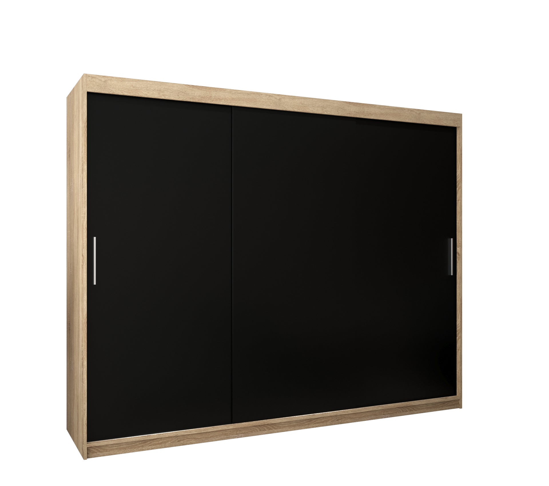 Szafa przesuwna garderoba TOKYO 250 x 62 x 200 cm Sonoma + Czarny - Abiks Meble