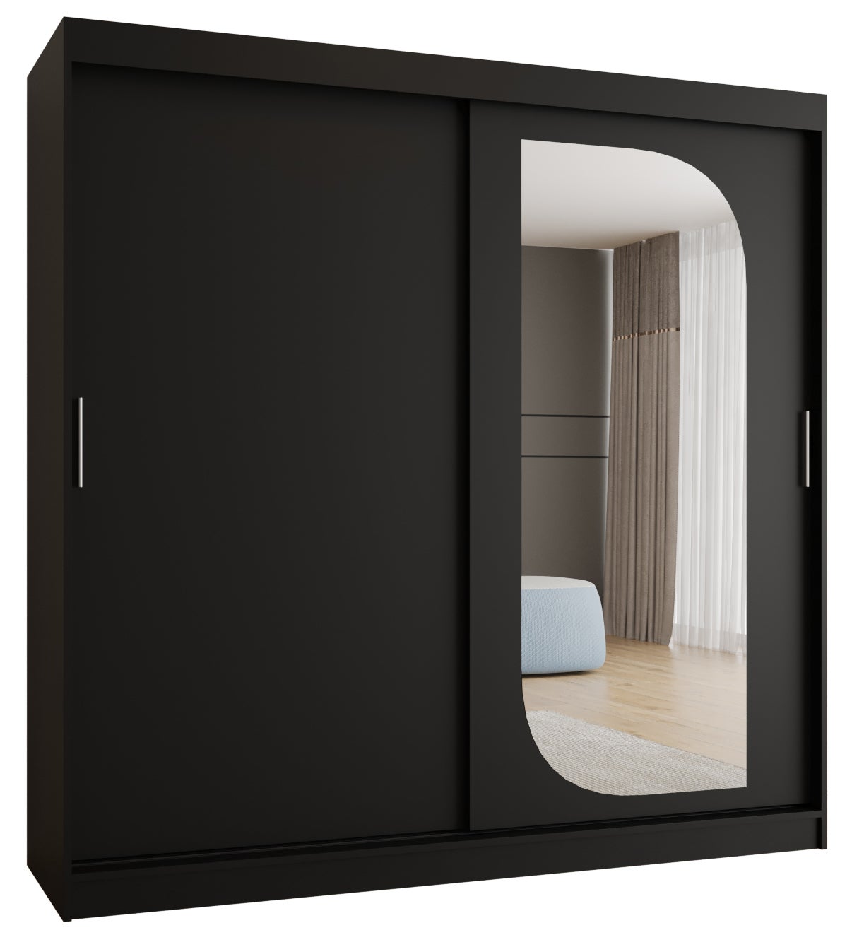 Szafa przesuwna garderoba LUCY 200 x 62 x 200 cm Czarny