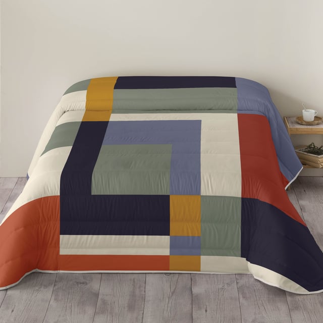 Naturals Home - Couette imprimée - Garnissage ultra confortable et extra doux - 300 g/m² toucher plume - Lit 150 (150x200) - Mileto