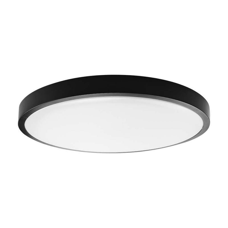 Plafon Vt-8630B okrągły czarno-biały LED 36W 3000K 3820lm wym: 6,1 x 35 cm IP44 tworzywo sztuczne V-TAC