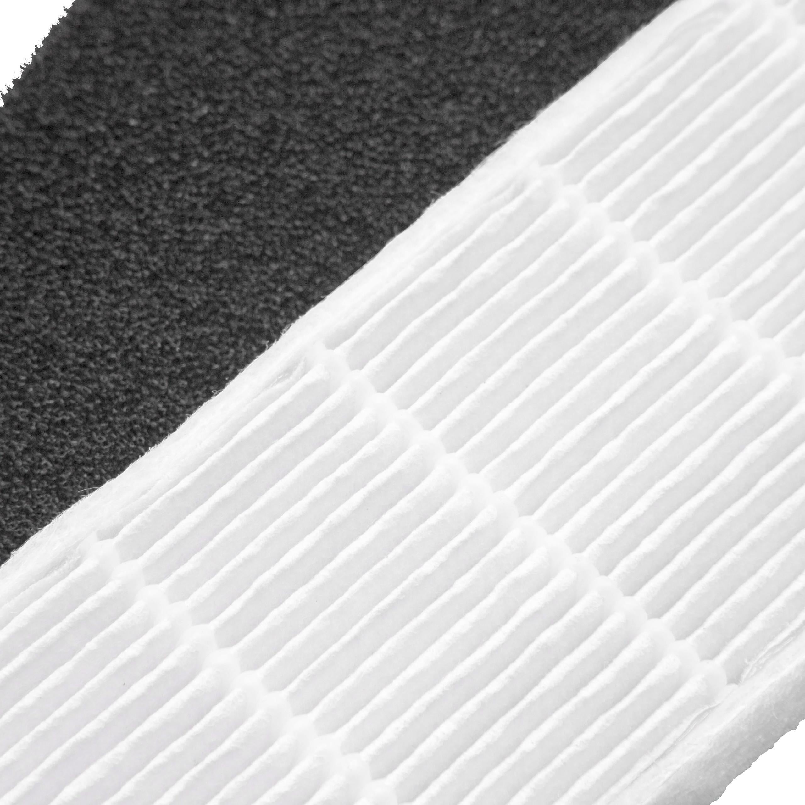 vhbw Filtre fin remplacement pour Ecovacs D-S762 pour aspirateur robot - Filtre à air, noir / blanc - 2