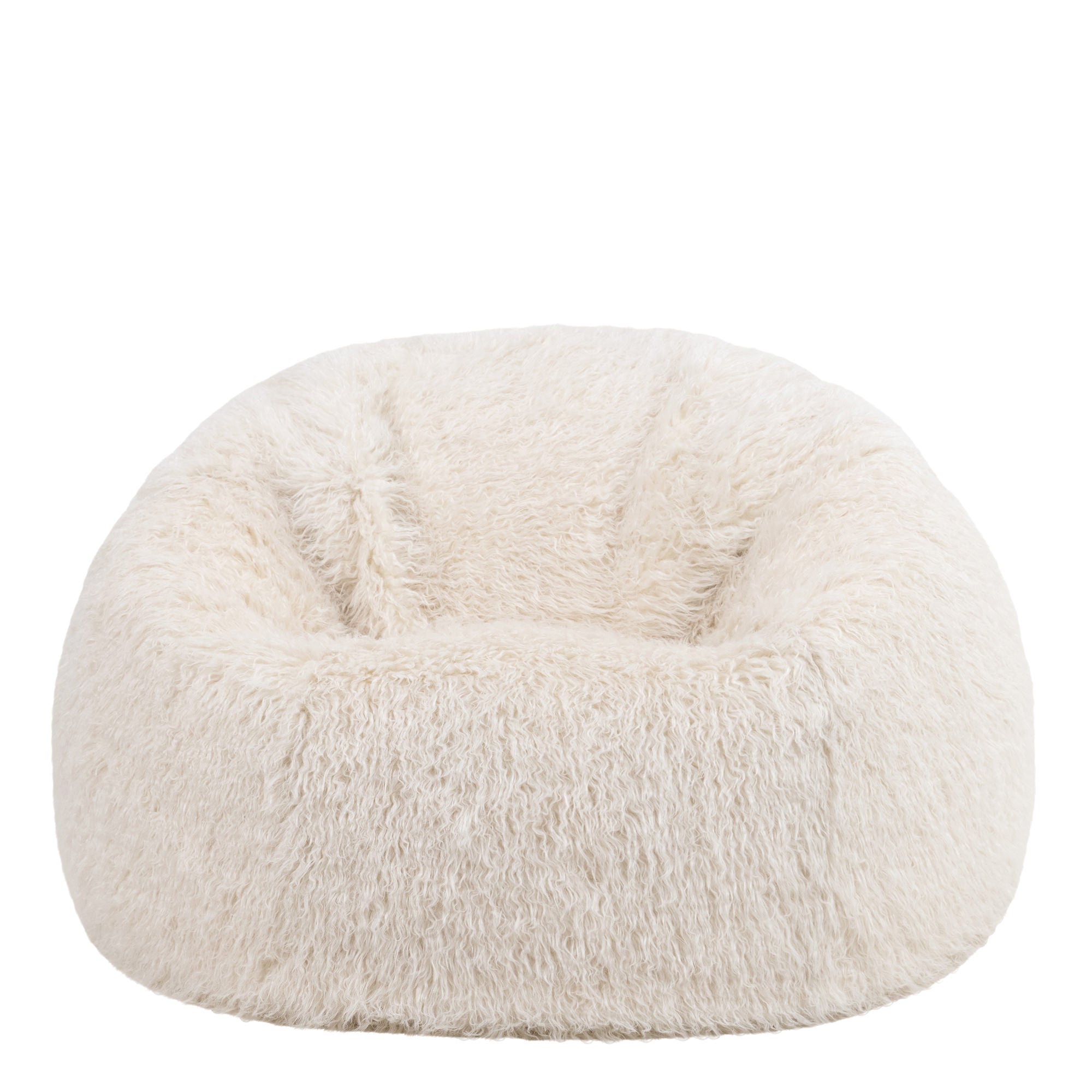 Pouf Icon fausse fourrure beige, salon, chambre, 85x85cm, Made in Allemagne, Oeko-Tex® - 3