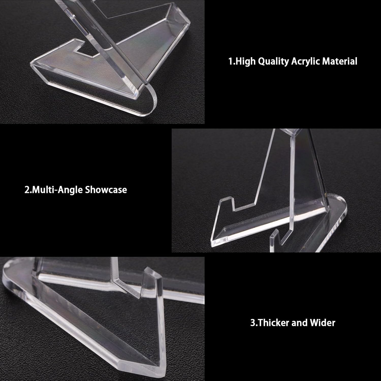 24-częściowe akrylowe stojaki ekspozycyjne na kolekcje, uchwyty na karty Pokemon, ekspozytory na karty, uchwyty na karty ze zdjęciami, ozdobne uchwyty