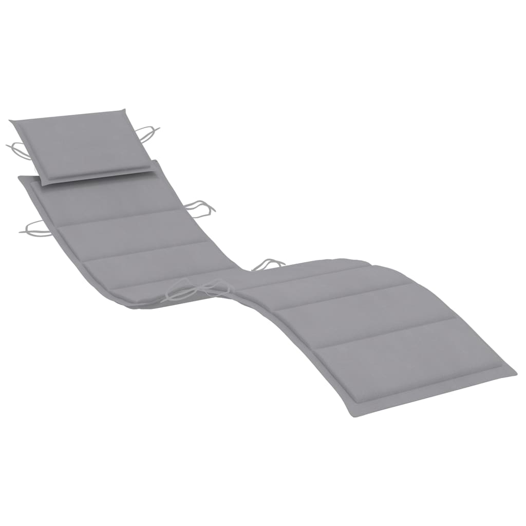 Maison Exclusive - Chaise longue de jardin avec table et coussin Bois d'acacia - 6