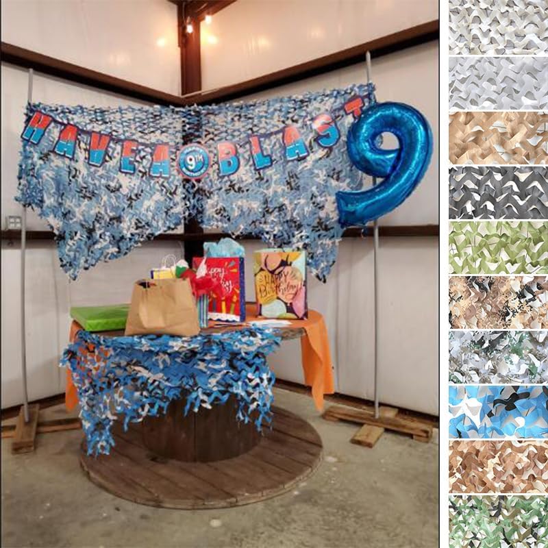 Filet camouflage épais, protection solaire, idéal pour la décoration,la chasse, comme brise-vue, le camping, la décoration de jardin, 4 x 5 m - 4
