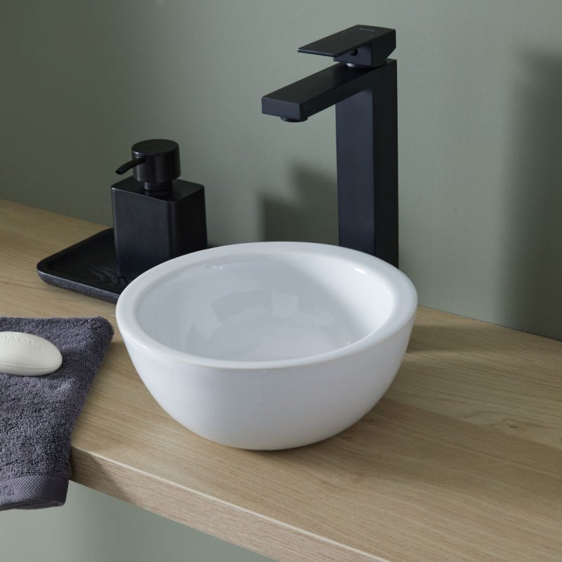Lave mains design en bol blanc - 4