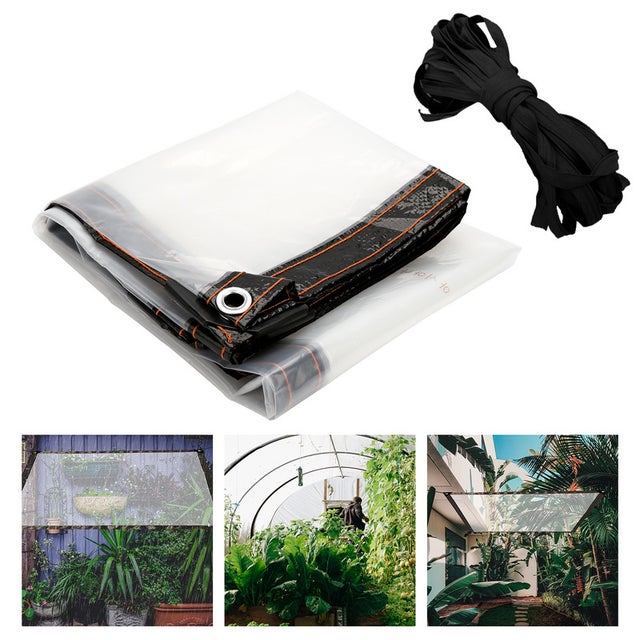 Telone PVC Occhiellato Impermeabile Telone Trasparente Con Occhielli - 4x6m, PVC Impermeabile Per Esterni Telo Protezione Solare Giardino - Foto 11