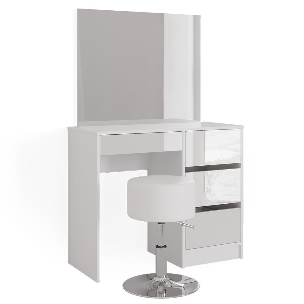 Vicco Stół toaletowy Sherry, Biały, 90 cm z taboretem