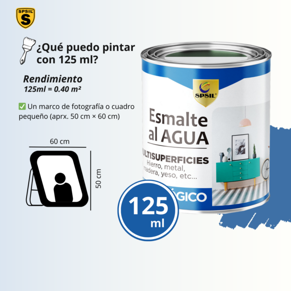SPSIL Pintura Esmalte Ecológica al Agua Naranja Mate 375 ml - Para Muebles de Madera, Metal y Jardín - 6
