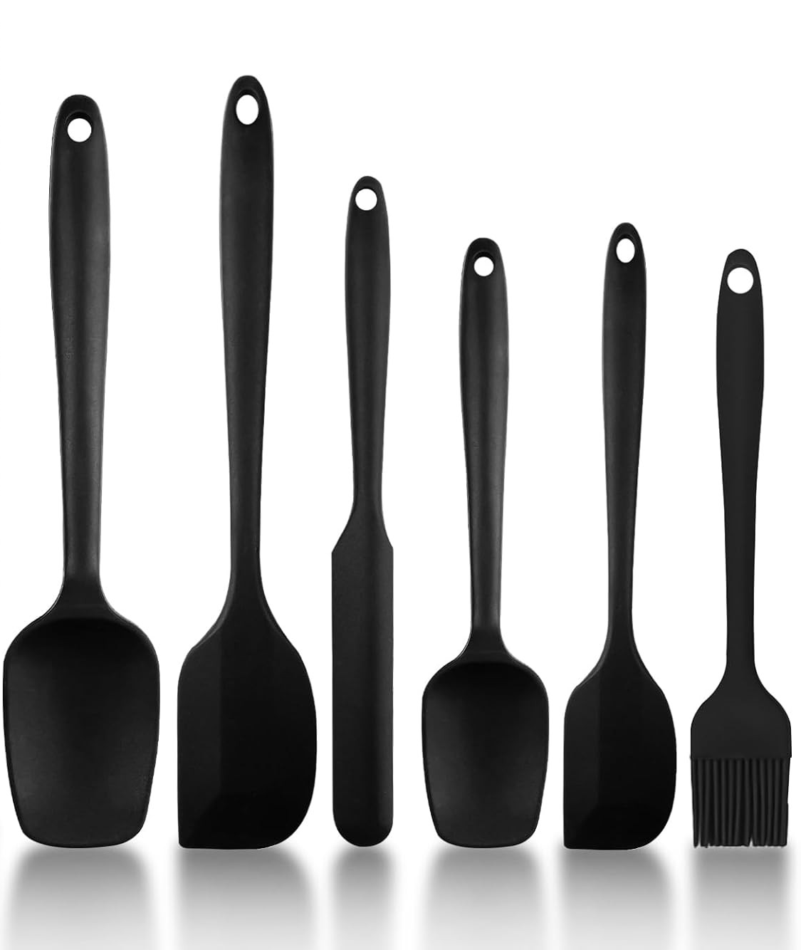 Czarny silikonowy skrobak, odpowiedni do skrobaków kuchennych do ciast i wypieków, odporny na ciepło, nieprzywierający, czarny