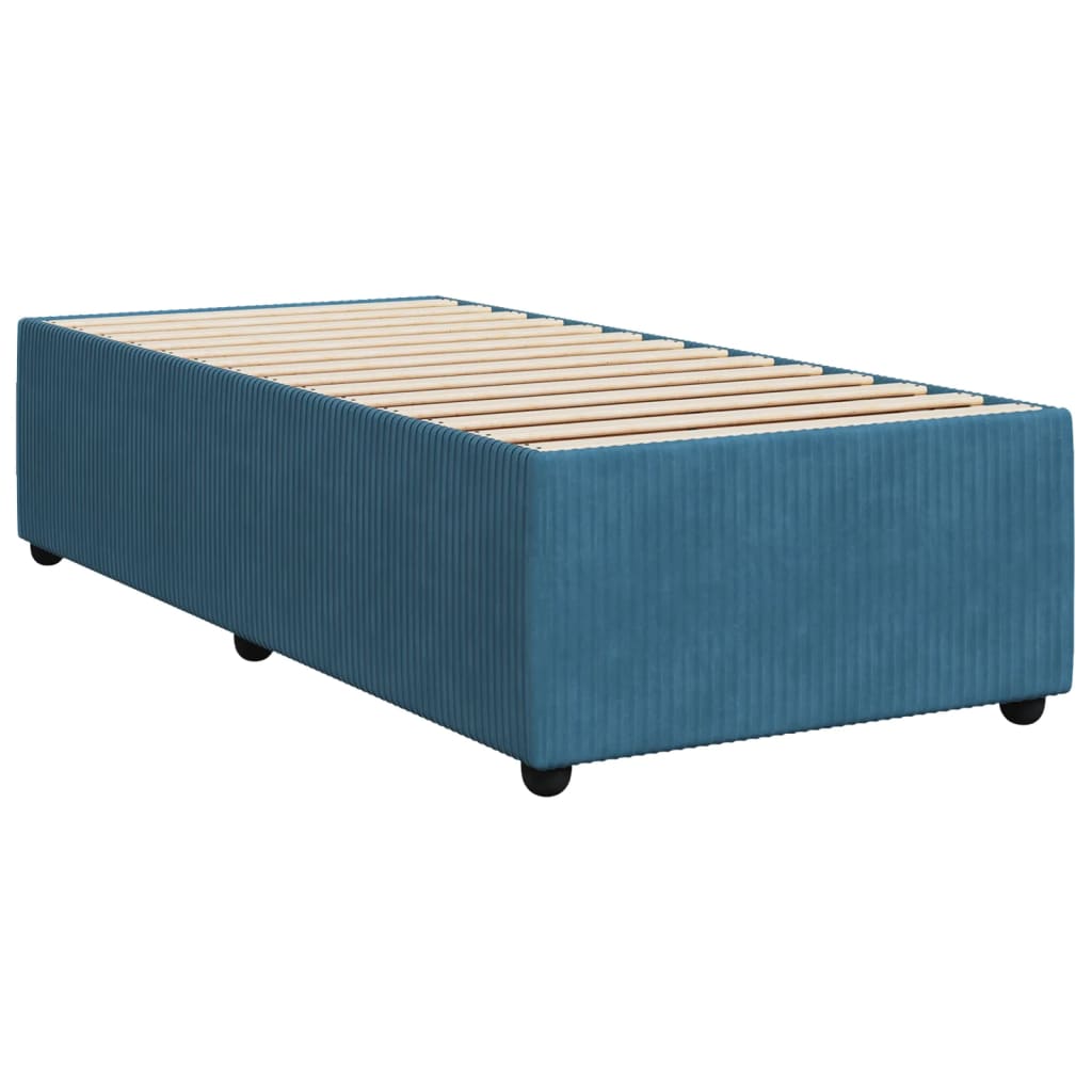 Sommier à lattes de lit avec matelas bleu 100x200 cm — COMFORTXL - 10