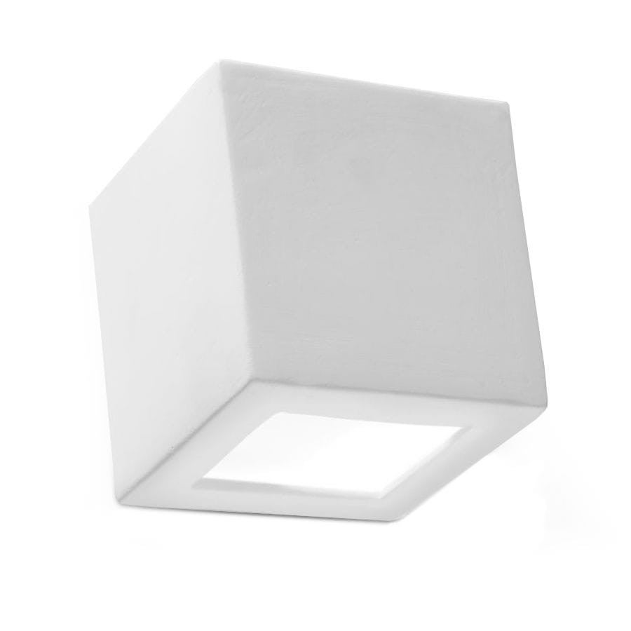 Kinkiet ścienny Leo biały 1xE27x60W ceramiczny wym: 15 x 15 x 15 cm ceramika / gips IP20 Sollux Lighting