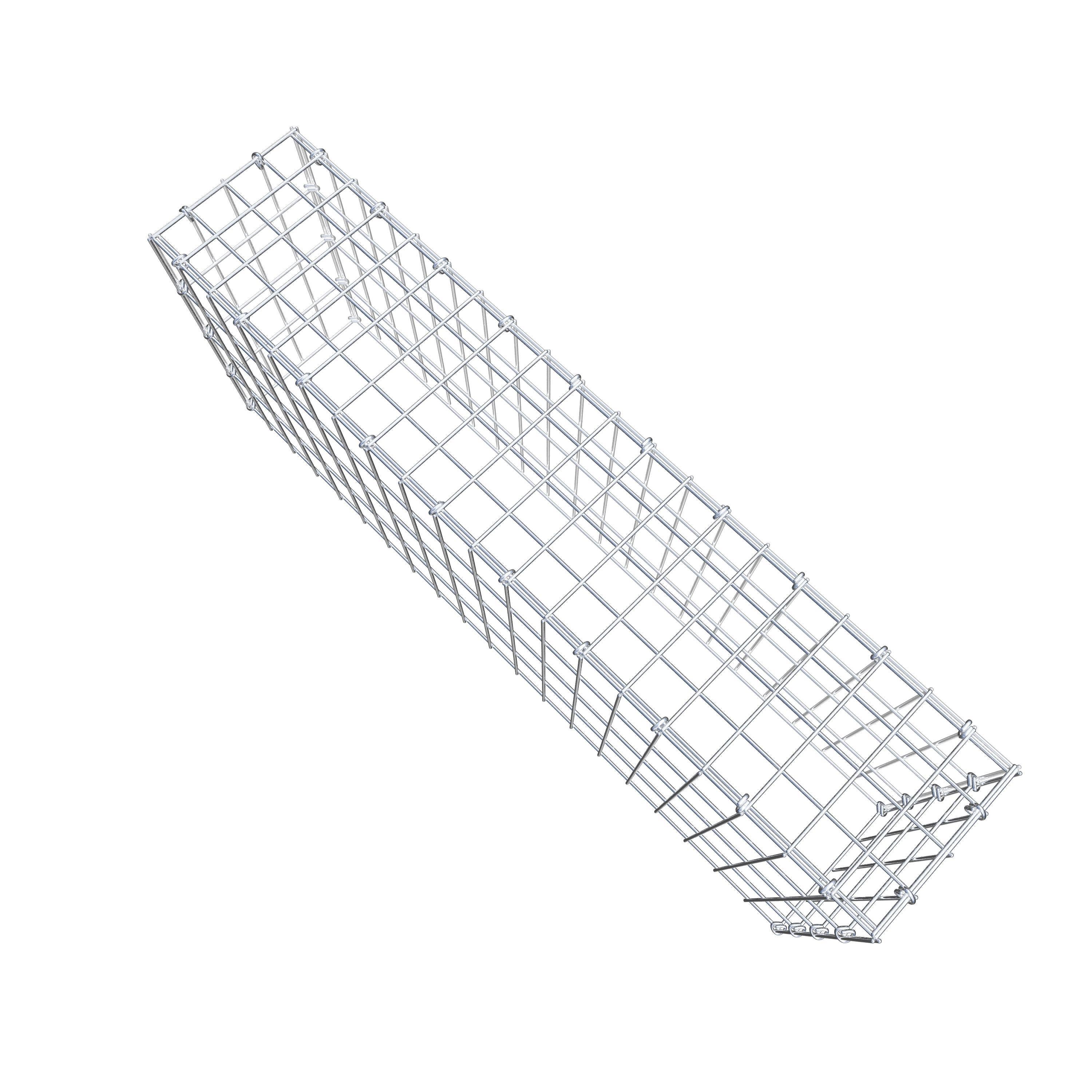 Gavión para apilar en acero galvanizado 100x40x20cm (LxAxP), malla 5 x 10cm, Anillo en C, sin rejilla inferior - 8