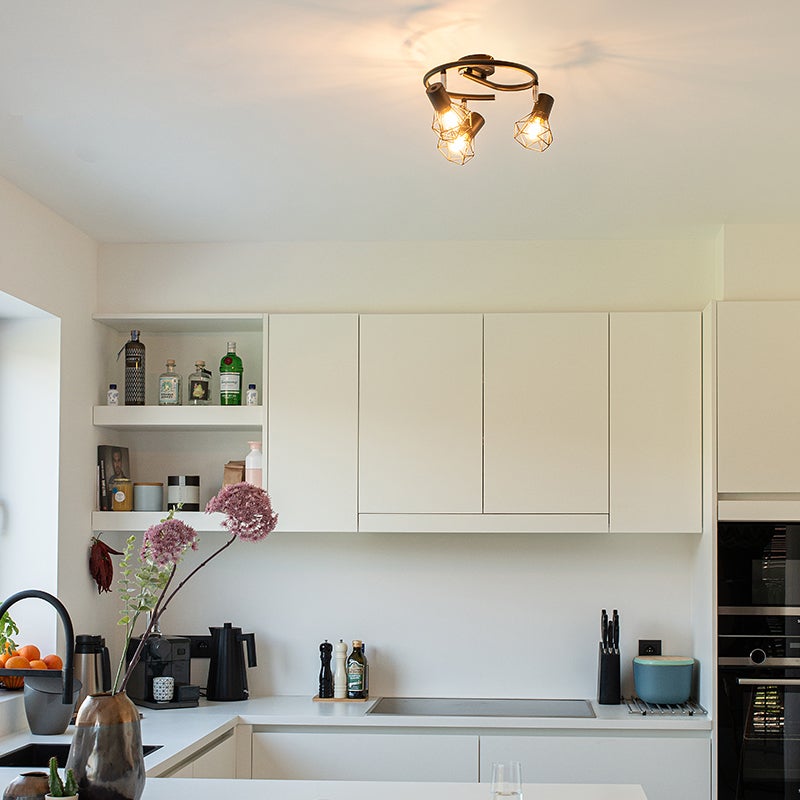 Spot Art Déco noir orientable 3 lumières - Mosh - 2