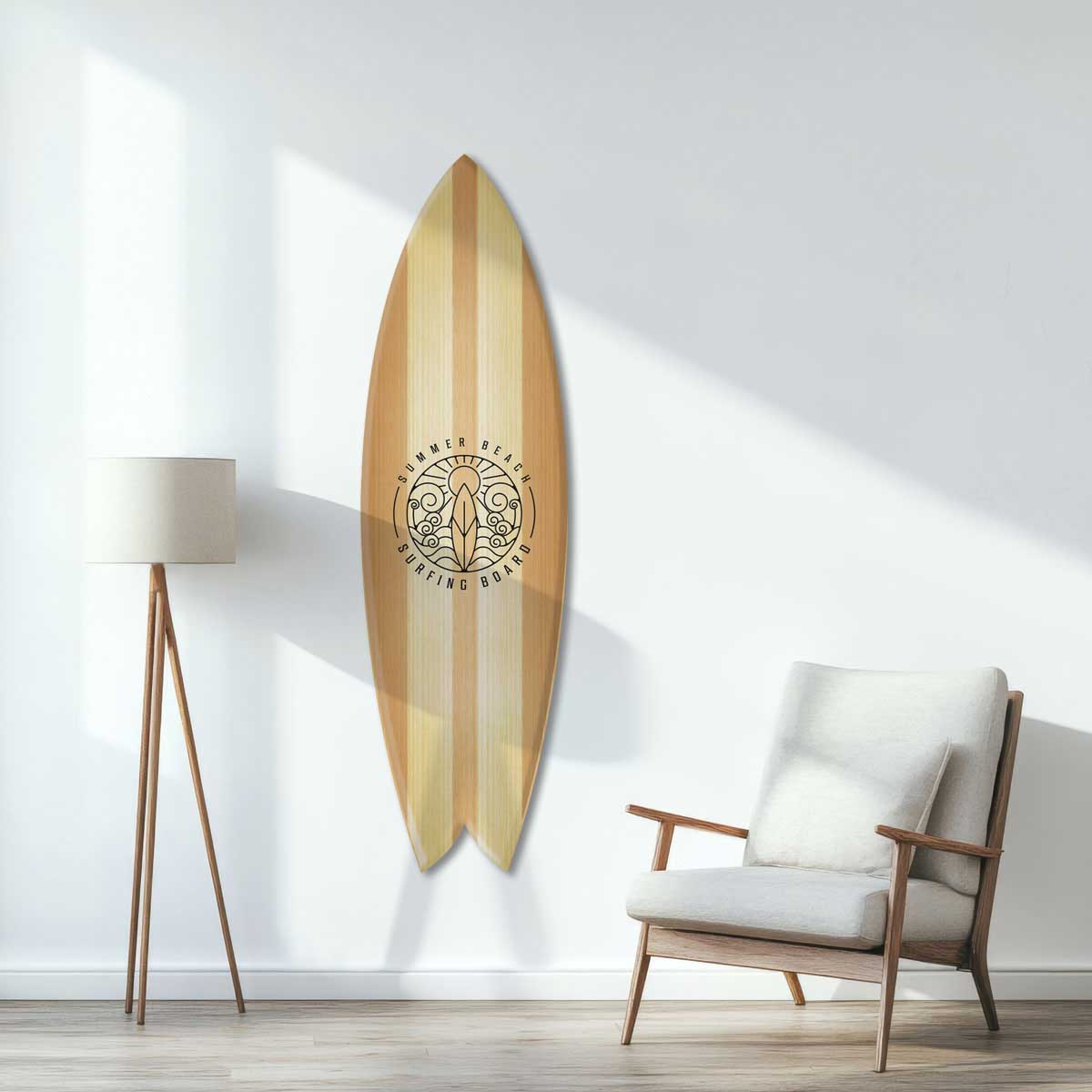 Planche de surf deco Beachwood - 40x140cm - 3