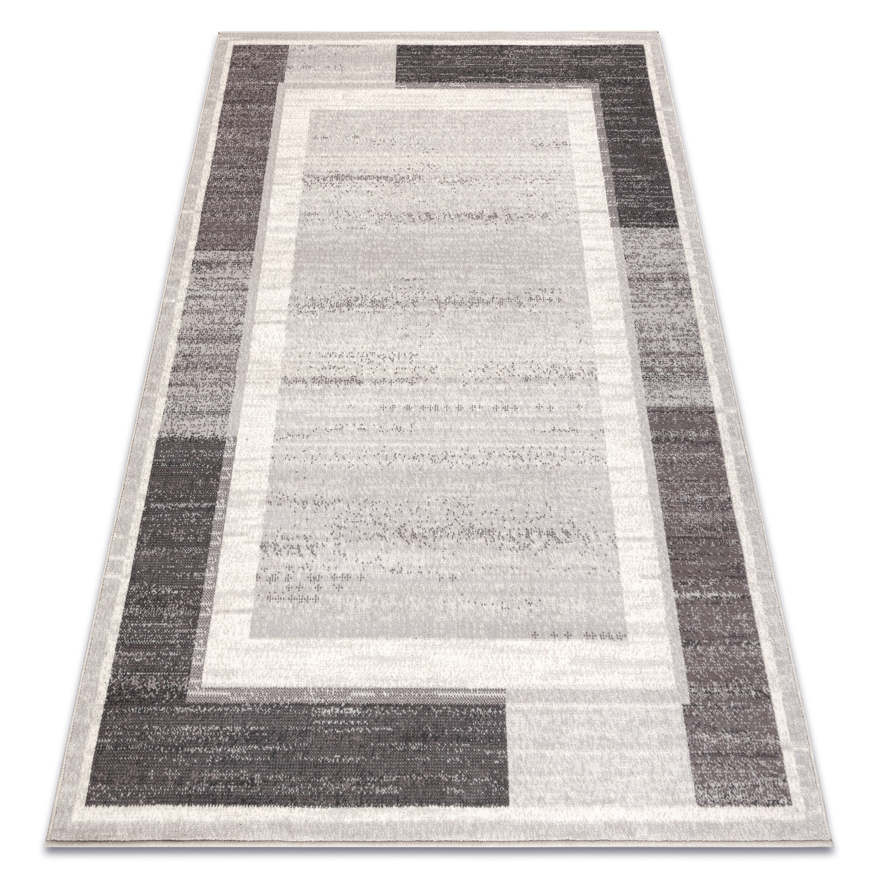 Alfombra wool angel 6232 / 52022 geometric, marco beige / gris 240x340 cm