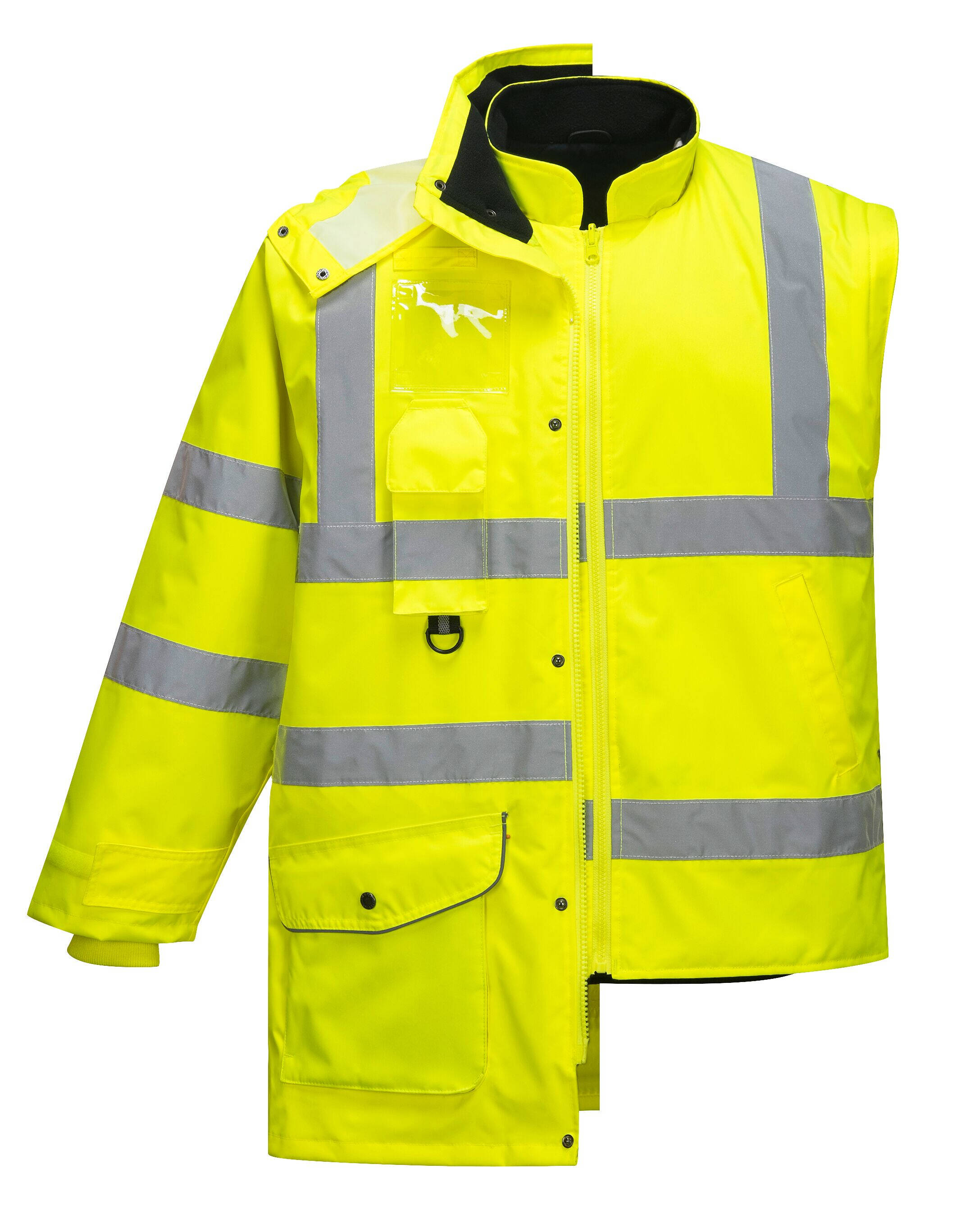 Parka femme haute visibilité respirante Portwest 300D Jaune XL | Leroy Merlin