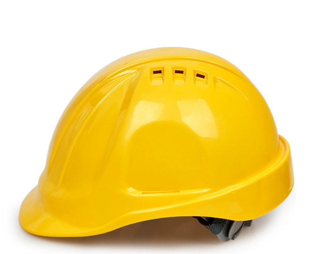 Capacete de segurança amarelo, fabricado em ABS espesso, tamanho único. - 2