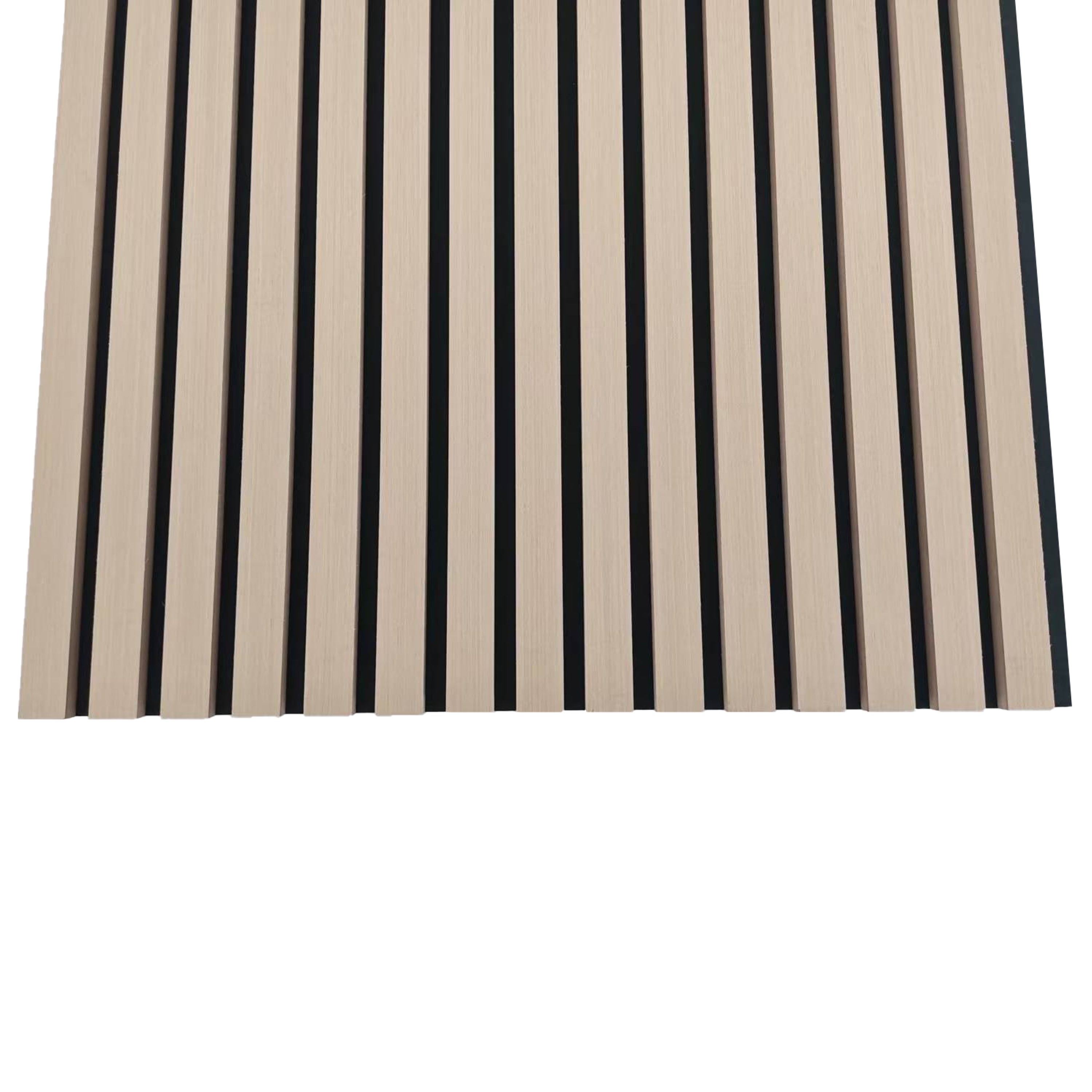 Lot de 4 - Ep. 21mm - 60 x 60cm - Chêne clair - Panneaux muraux acoustiques, feutrine noire, by Ocean - 5
