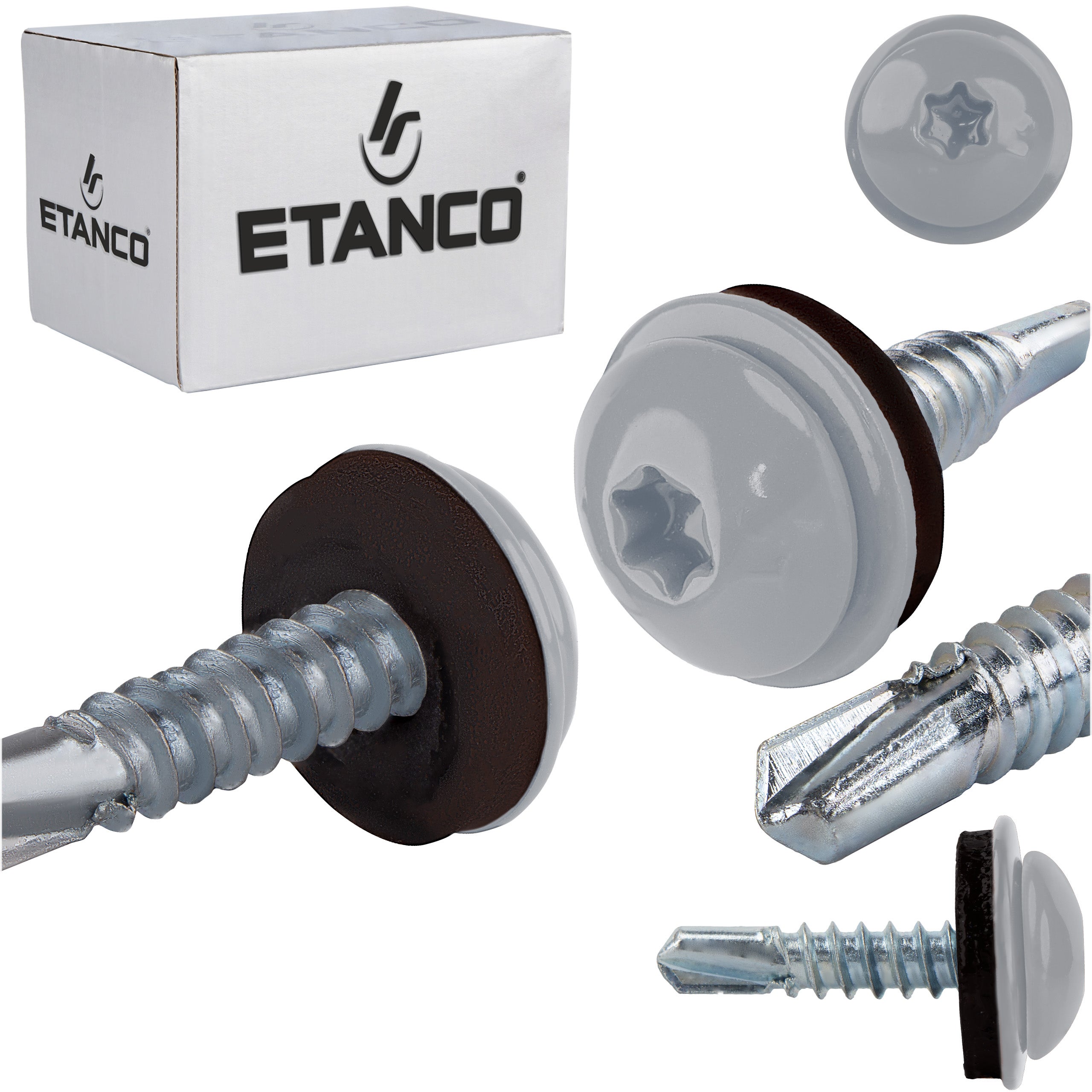 Wkręty samowiercące Etanco GT3 PH Z14 Lakierowane RAL 9006 4,8x22 mm 250szt