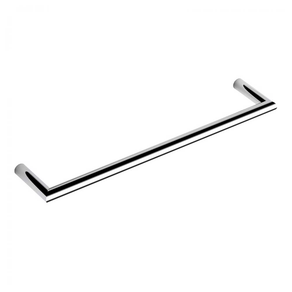 Haceka Porta Asciugamani Da Parete Mezzo, Cromato, 60 Cm, Montaggio Con Colla (senza Trapano), Acciaio Inox