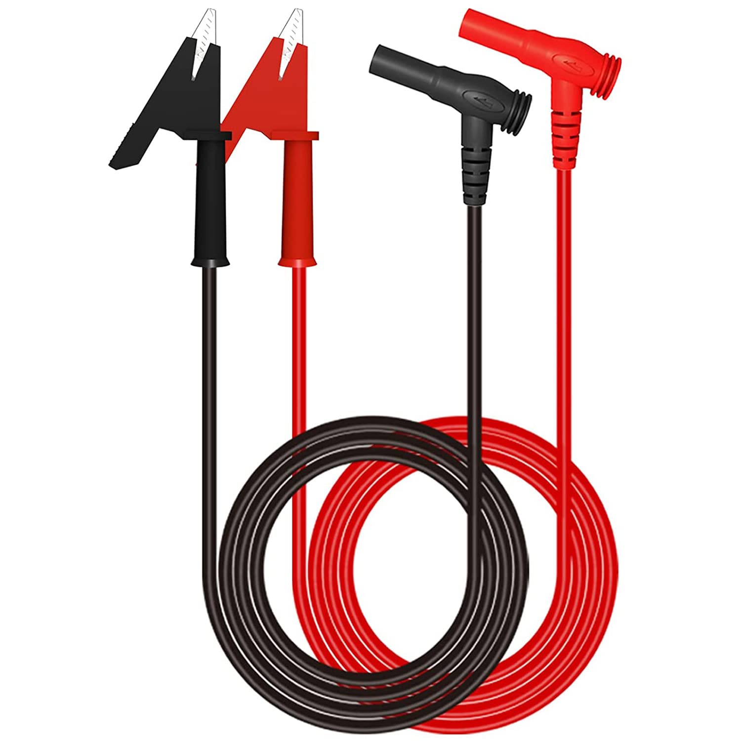 Coppia Cavi Di Misura Con Puntale E Morsetto A Coccodrillo Per Multimetro, 1000V 20A, Rosso/nero