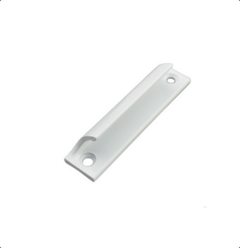 Lot de 2 Poignées en Alliage Aluminium - Pour Porte Coulissante, Tiroir, Fenêtres et Placards - Vis Incluses, Blanc - 3