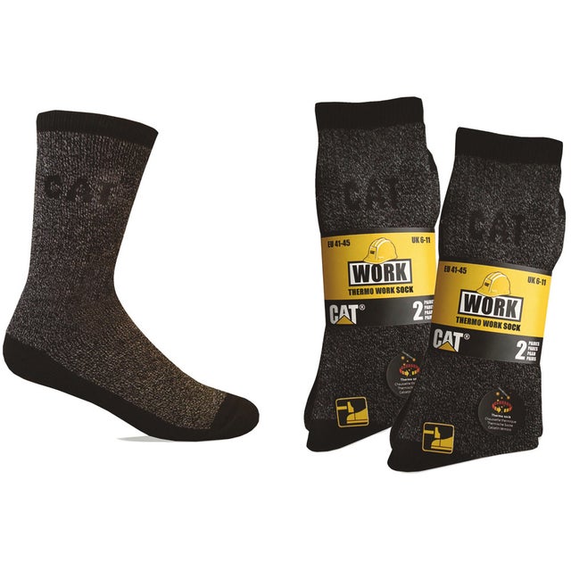 Chaussettes Thermiques Noires – Caterpillar Thermo – Grand Froid – Confort & Chaleur – Homme - T.41-45