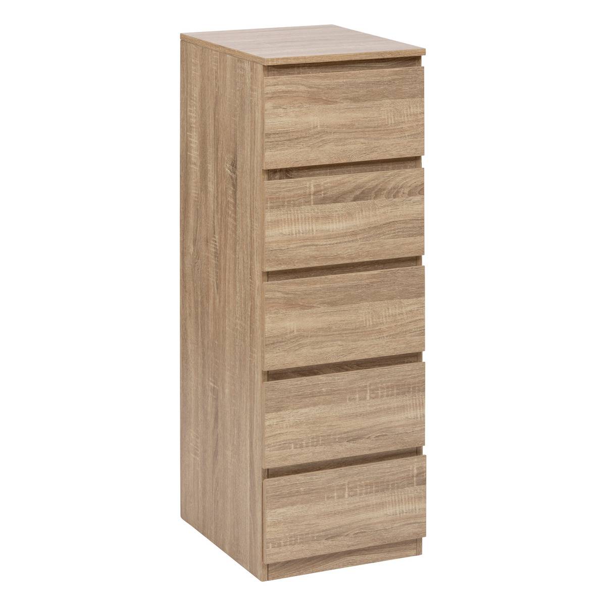 5Five Simply Smart 5Five, Cassettone A 5 Cassetti Effetto Legno Naturale , Leroy Merlin