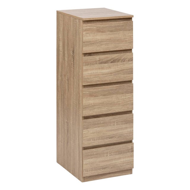 Chiffonnier 6 Tiroirs En Bois Charme 113cm – Paris Prix – Gris Et Naturel