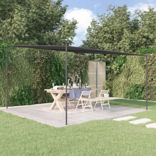 vidaXL Gazebo Antracite 4x4 m 180 g/m² Tessuto e Acciaio