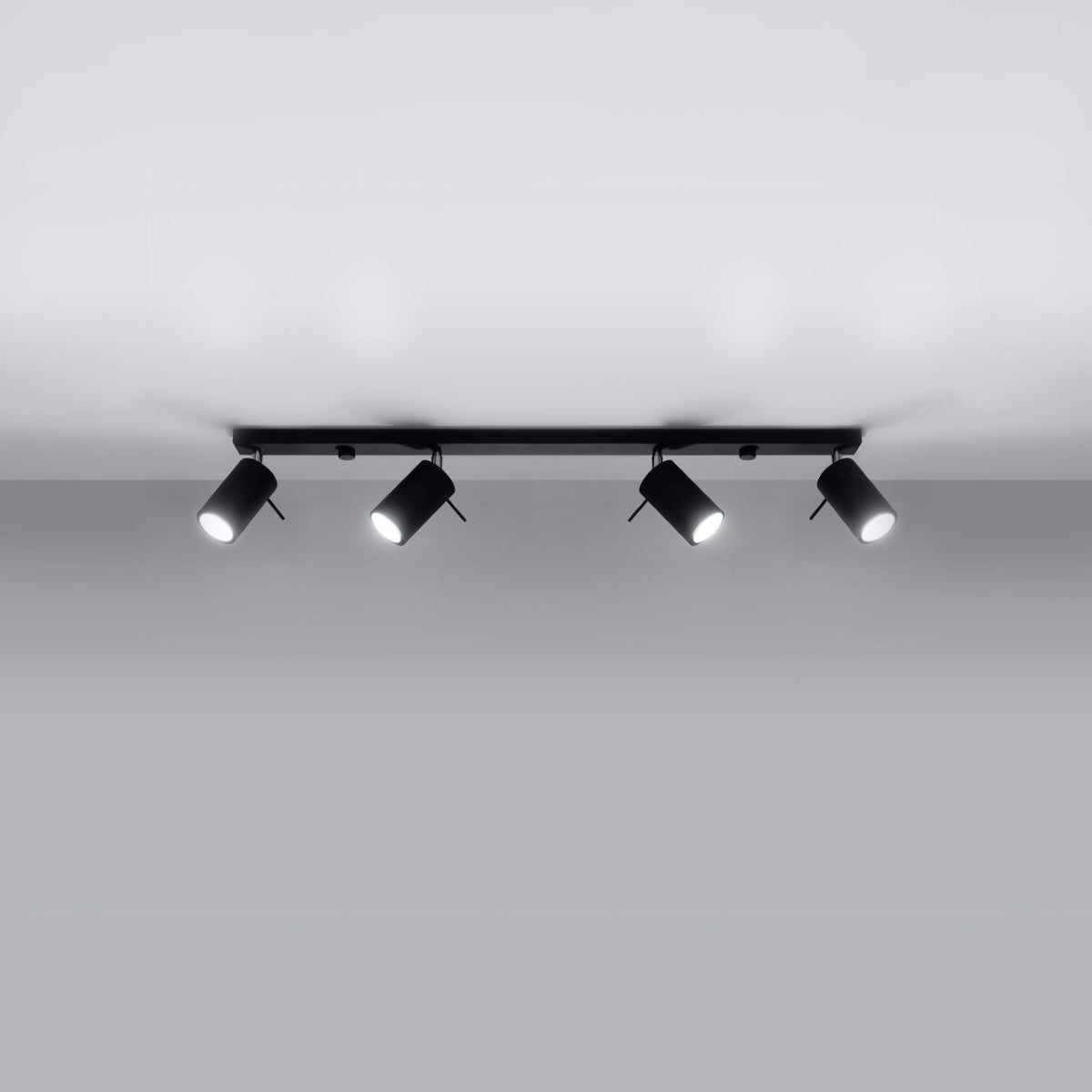 Plafon BRIIX 4L czarny LED 4000K - 80x6x16cm Sollux