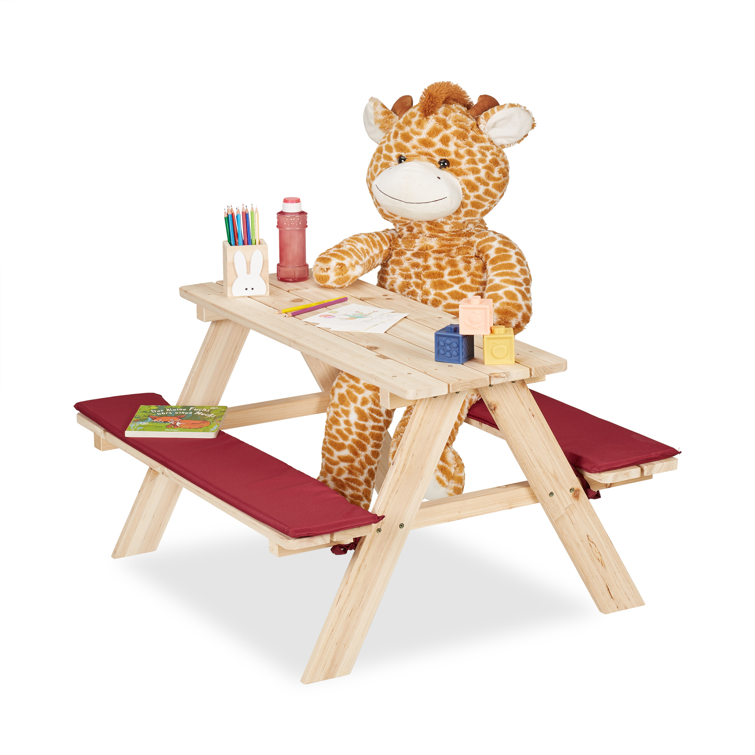 Table pique-nique avec bancs pour enfants en HPL
