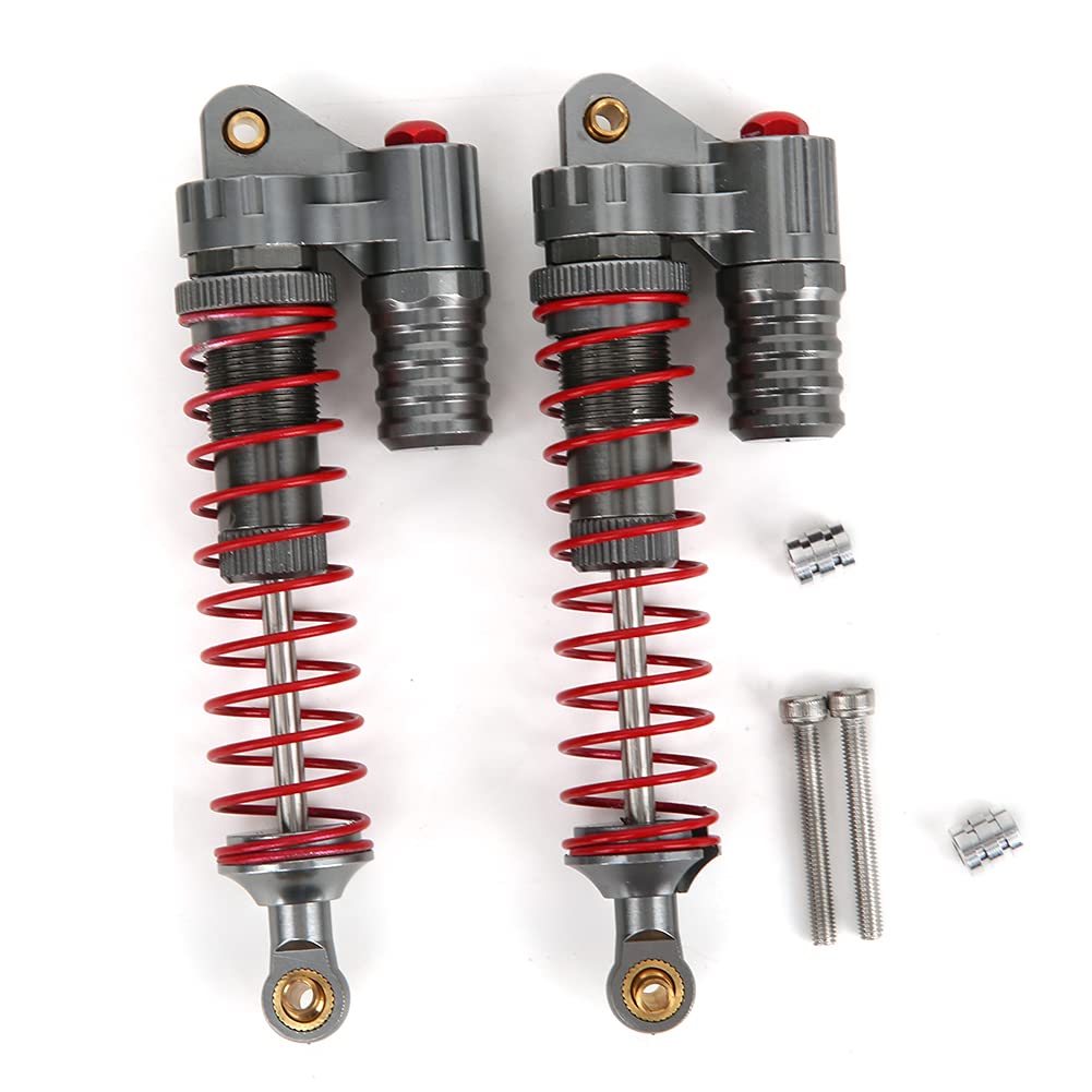 Amortisseurs RC Aluminium CNC Rouge Pour FMS FCX24 1/18 1/24 – Amortisseurs Filetés Réglables Pour Crawler – Lot De 4