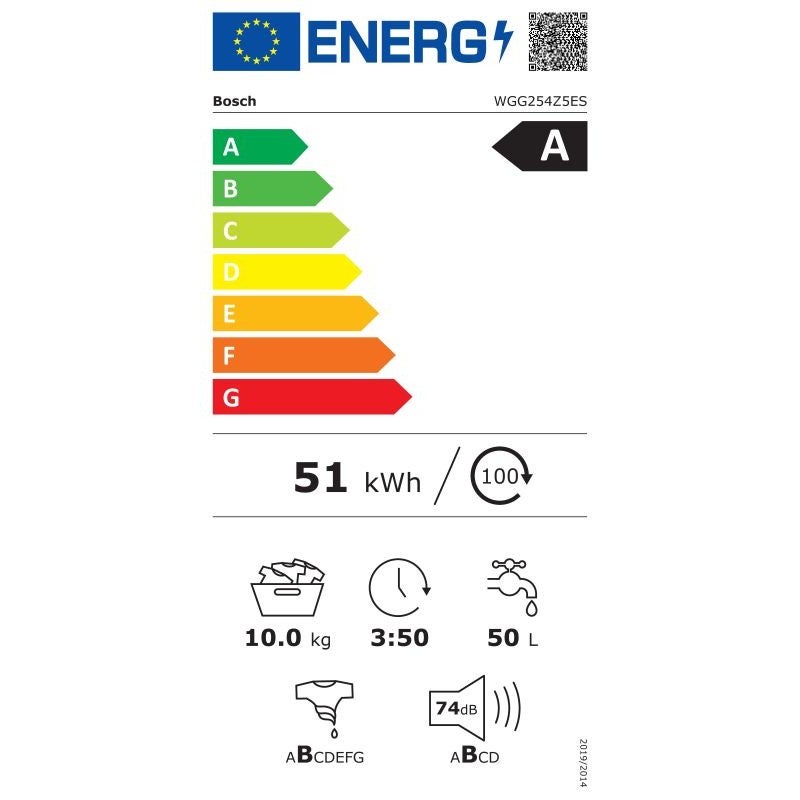 Lavadora BOSCH WGG254Z5ES Blanco 10kg 1400 A - 6