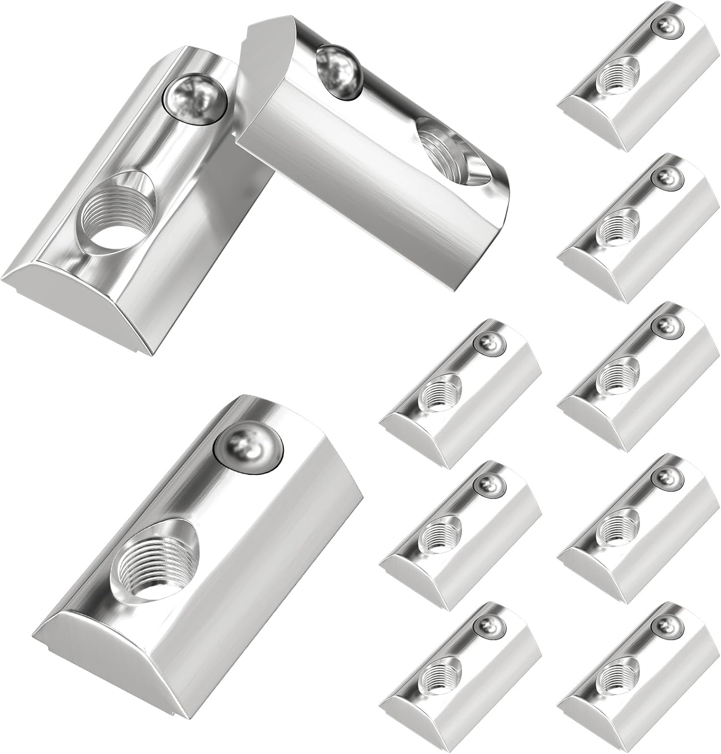 Kit 16 Dadi A T M8 Per Profili Alluminio Serie 40 – In Acciaio Carbonio Con Viti E Rondelle, Montaggio Facile E Sicuro Per CNC, Stampanti 3D E Robotica