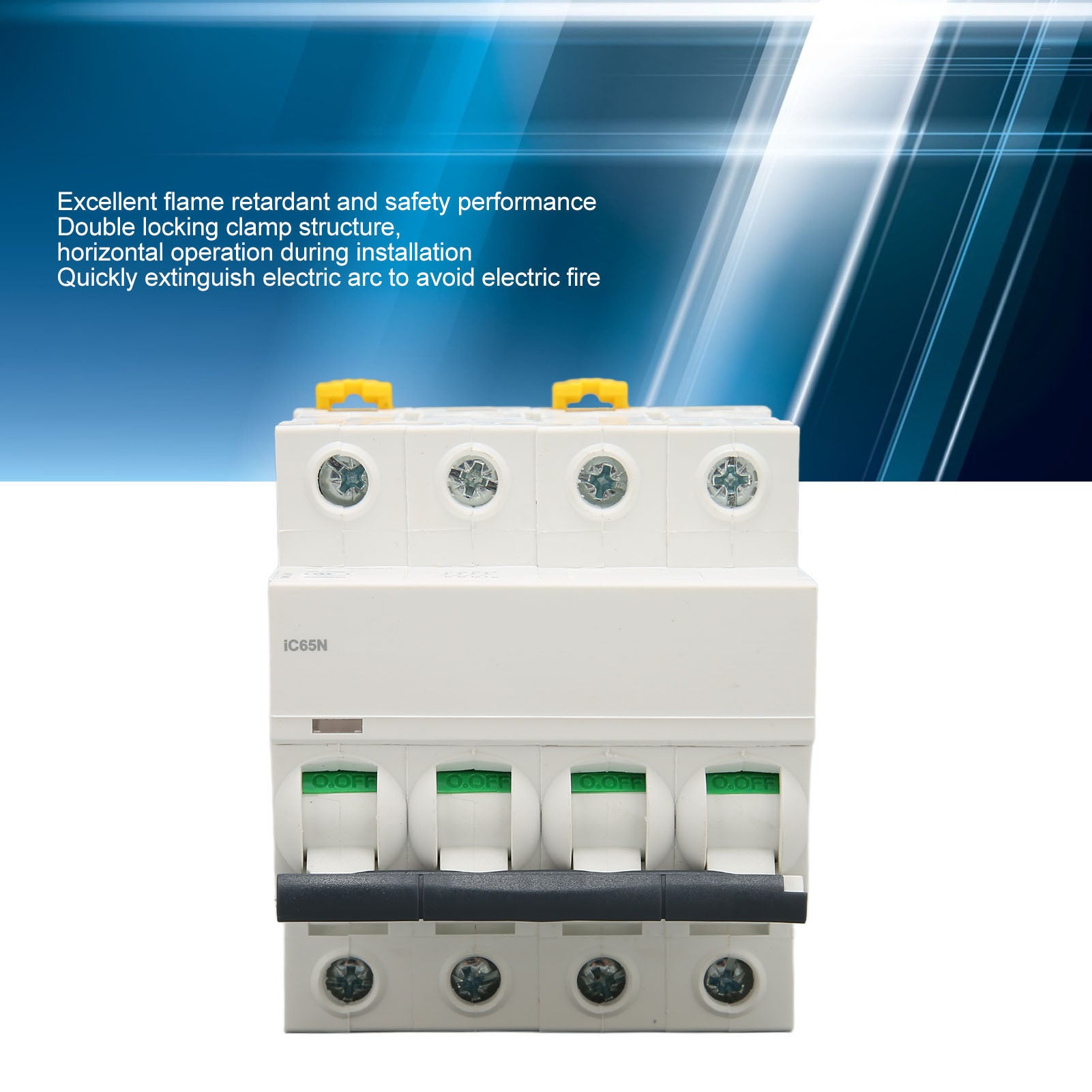 Interruttore automatico in miniatura PA66 con custodia ignifuga 4P per edifici commerciali AC 400V 40A - 3