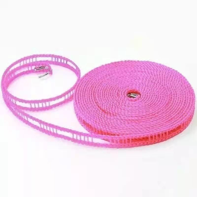 Stendibiancheria Da Viaggio Portatile 5 Metri In Nylon: Regolabile, Antiscivolo, Leggero (Rosa), Per Esterno