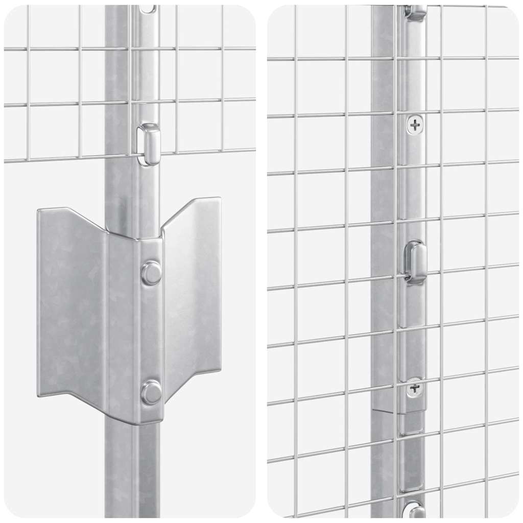 Clôture en acier argenté avec poteaux 1 x 25 m - COMFORTXL - 8