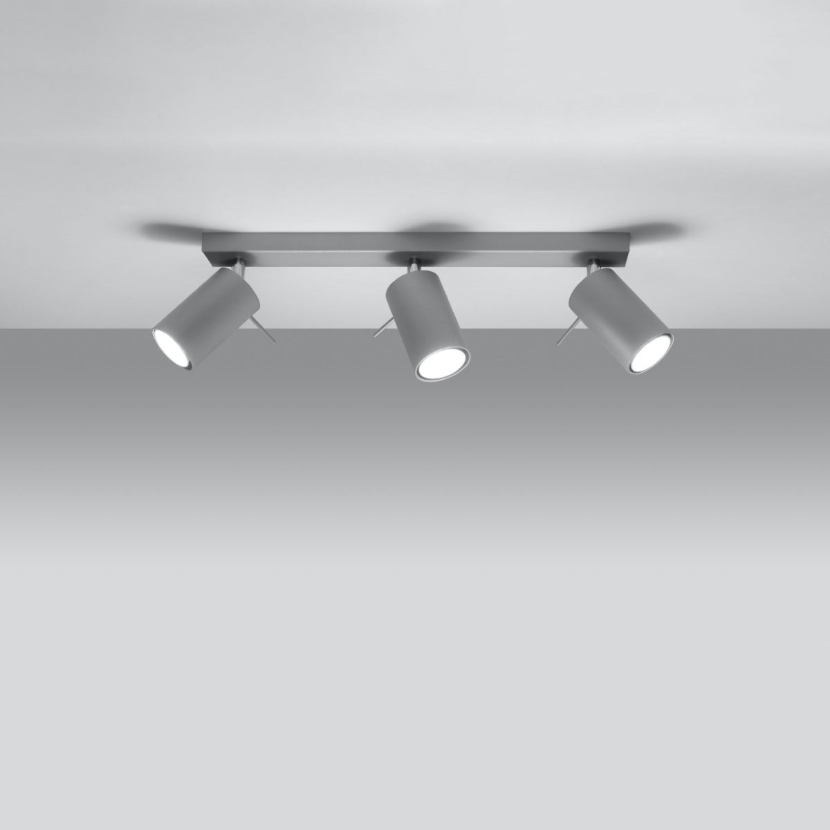 Plafon BRIIX 3 szary LED 3000K - 45x6x16cm Sollux