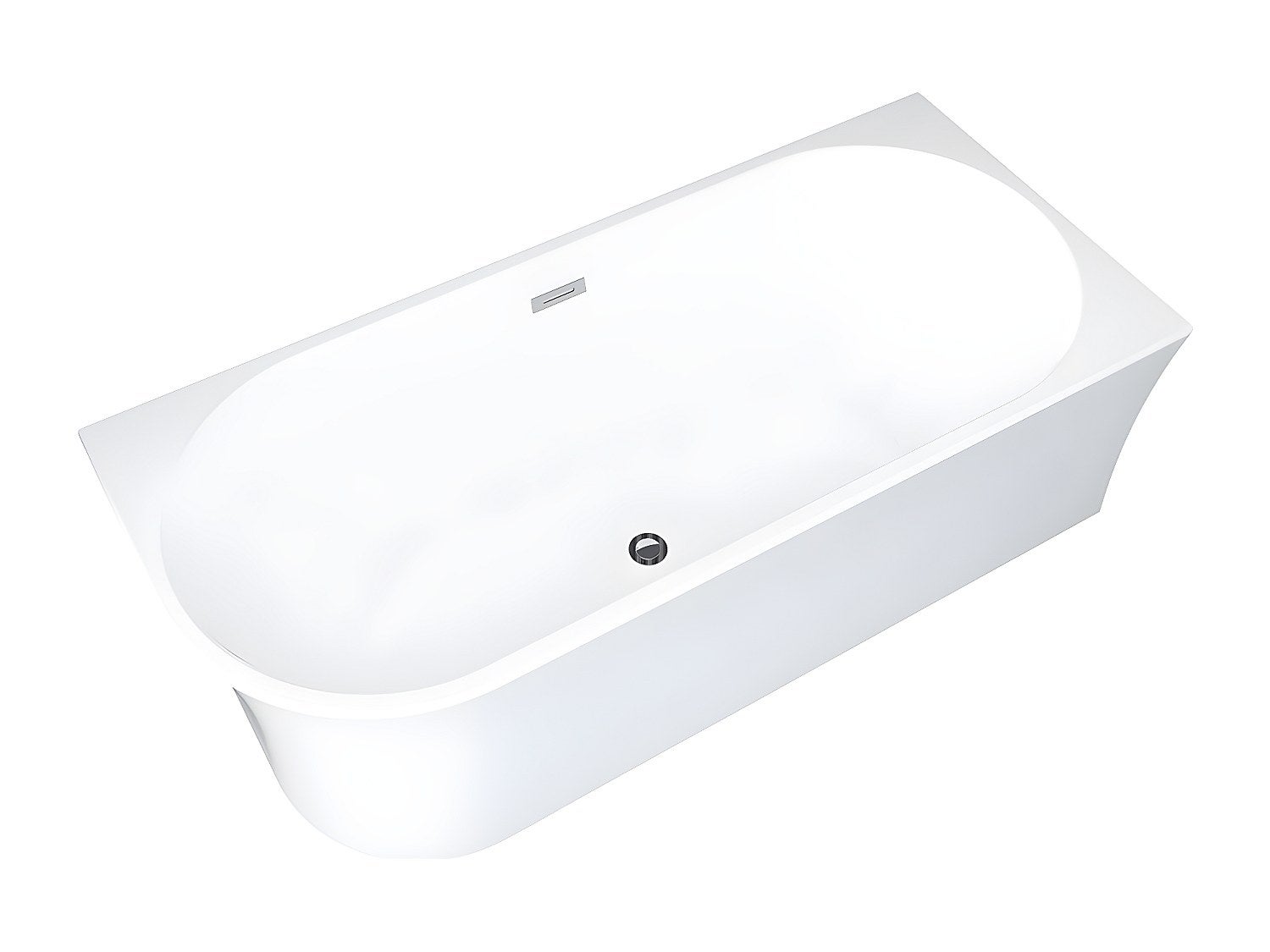 Bañera esquinera - 201 L - 150 x 75 x 59 cm - Blanco - Acrílico - ángulo derecho - PONTICOLA - 3