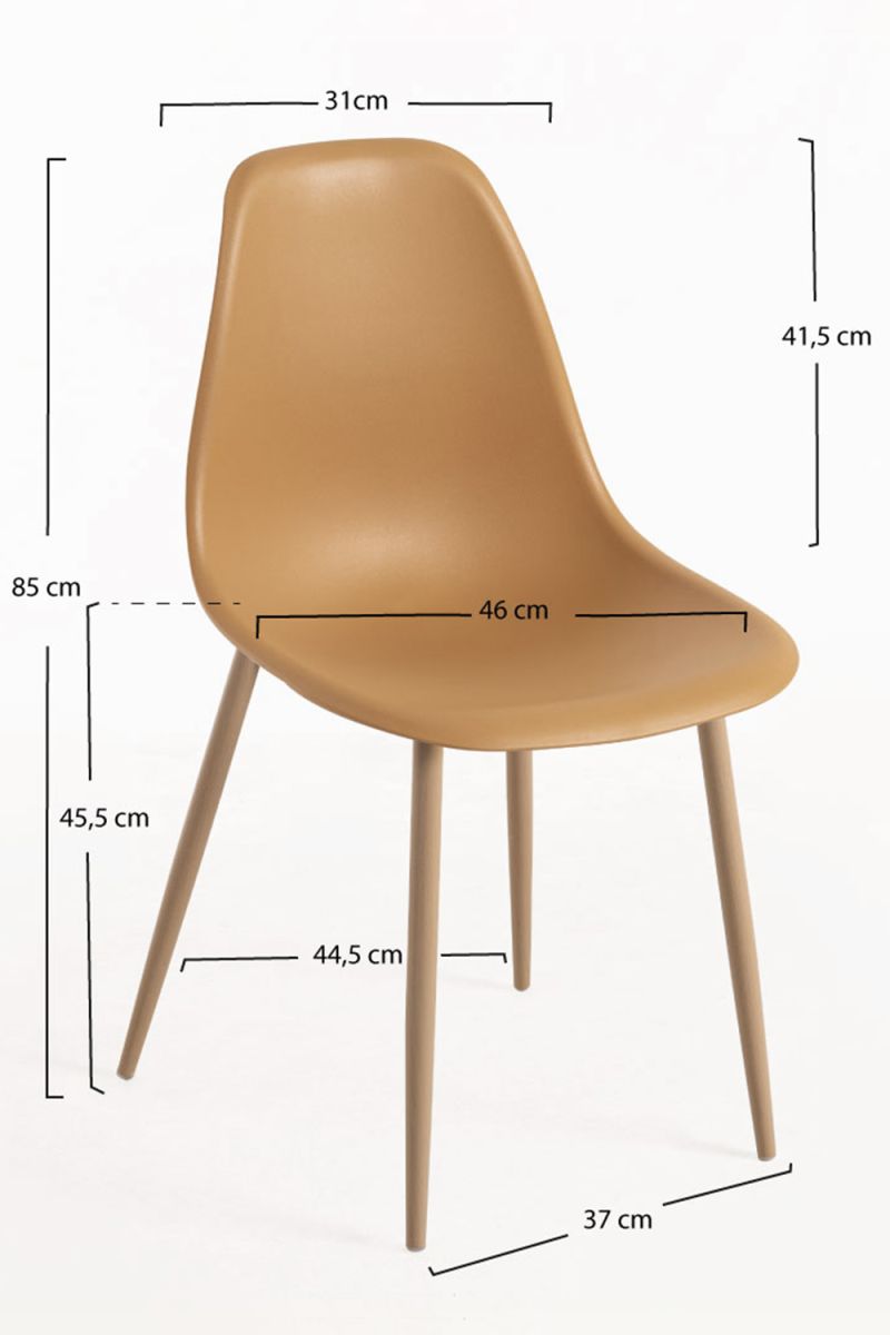 Regalos Miguel - Packs Sillas Comedor - Pack 6 Sillas Mykle - Mostaza - 3