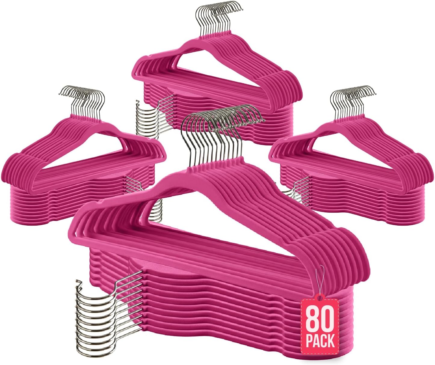 Percha Terciopelo Color Rosa, Perchas de Ropa Pack de 80 Und con ...